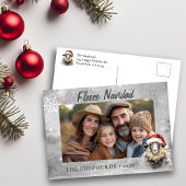 Fleece Navidad Sheep Photo Holiday Briefkaart