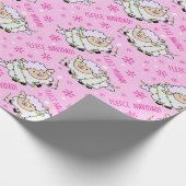 Fleece Navidad. Sheep Wrapping Paper Cadeaupapier (Hoek)
