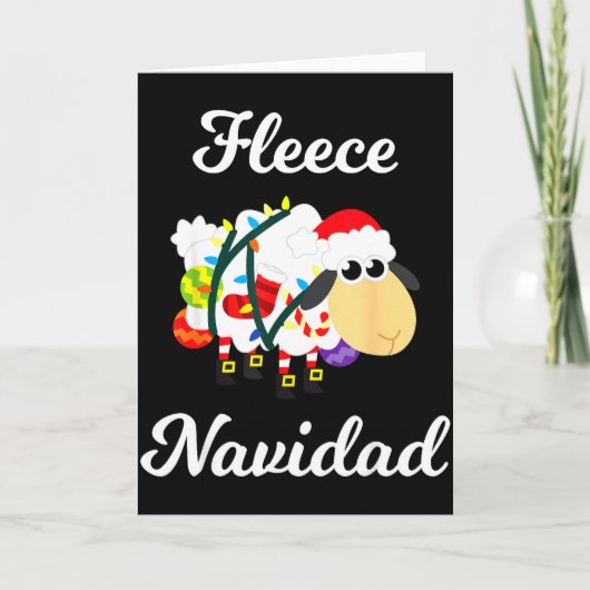 Fleece Navidad Shirt Funny Feliz Mexican Christmas Kaart (Voorkant)
