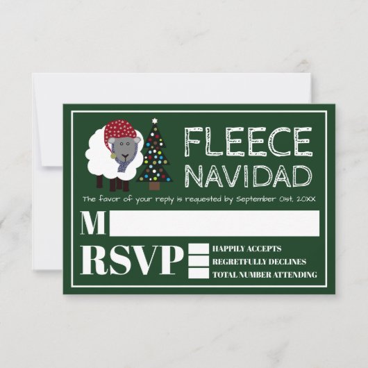 Fleece Navidad, Spaans Kerstfeest RSVP (Voorkant)