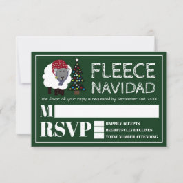 Fleece Navidad, Spaans Kerstfeest RSVP Kaartje