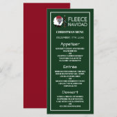 Fleece Navidad, Spaans Kerstmenu Menu (Voorkant / Achterkant)