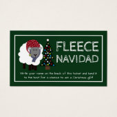 Fleece Navidad, Spaans Kerstmis Raffle Ticket Visitekaartje (Voorkant)