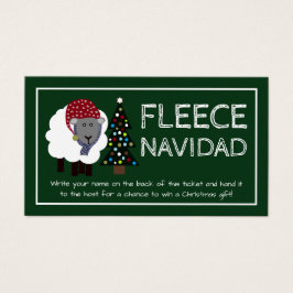 Fleece Navidad, Spaans Kerstmis Raffle Ticket Visitekaartje