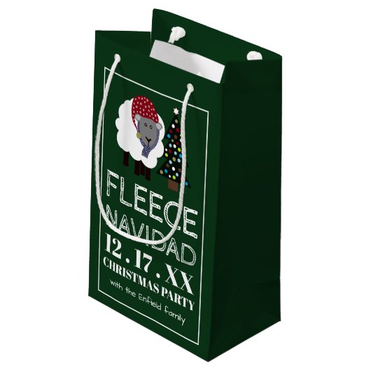 Fleece Navidad, Spaanse Kerstmis Klein Cadeauzakje (Achterkant Gekanteld)