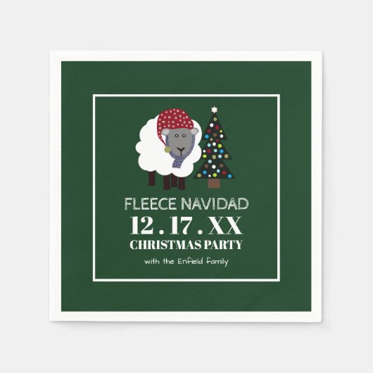 Fleece Navidad, Spaanse Kerstmis Servet (Voorkant)