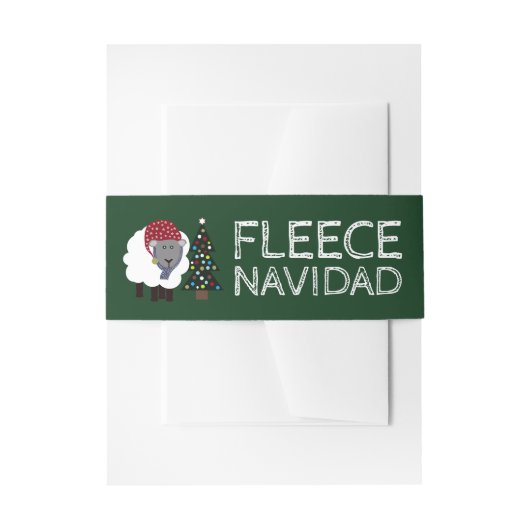 Fleece Navidad, Spaanse Kerstmis Uitnodigingen Wikkel (Voorkant Voorbeeld)