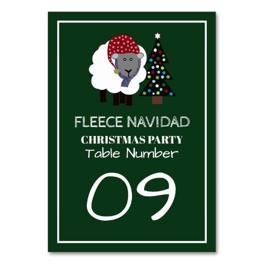 Fleece Navidad, Spaanse kersttafel nr. Kaart (Voorkant)