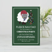 Fleece Navidad, Spaanse kerstuitnodiging Aankondiging (Staand voorkant)