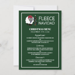 Fleece Navidad, Spaanse stijl Kerstmenu Kaart