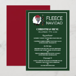 Fleece Navidad, Spaanse stijl Kerstmenu Kaart