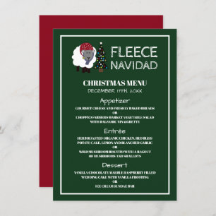 Fleece Navidad, Spaanse stijl Kerstmenu Kaart