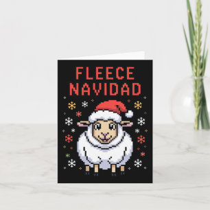 Fleece Navidad Ugly Sweater Funny Christmas Sheep Kaart