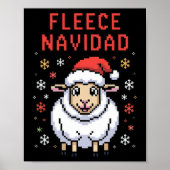 Fleece Navidad Ugly Sweater Funny Christmas Sheep Poster (Voorkant)