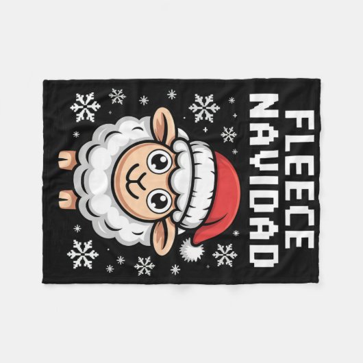 Fleece Navidad Ugly Sweater Kerst Schaap Vakantie Deken (Voorkant (Horizontaal))