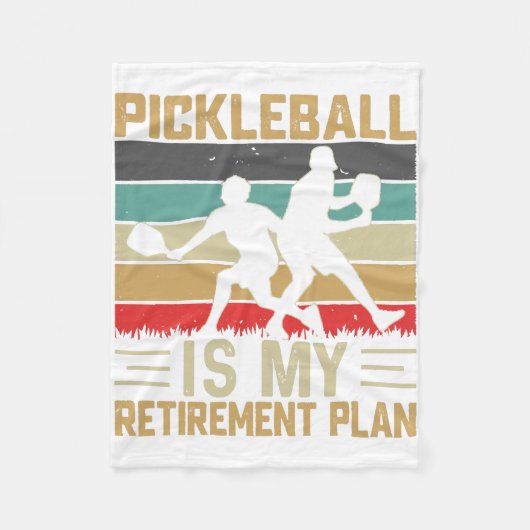 Fleece Pickleball Is Mijn Pensioenplan Grappige Pi Deken (Voorkant)
