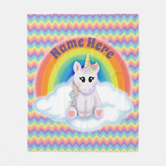 Fleece Unicorn Blanket (Voorkant)