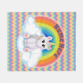 Fleece Unicorn Blanket Deken (Voorkant (Horizontaal))