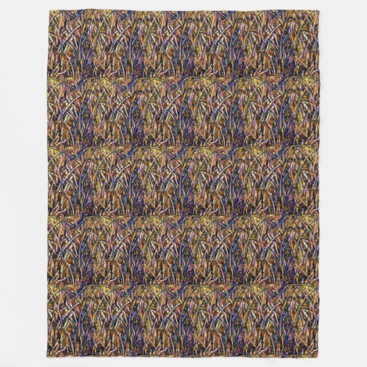 FleeceBlanketCarnivalGlassGrassWithOrangeMoldFungu Fleece Deken (Voorkant)