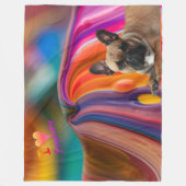 Fleecedecke gross französische Bulldogge Fleece Deken (Voorkant)