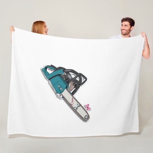 Fleecedecke mit Kettensägen-Desig Fleece Deken (In situ)