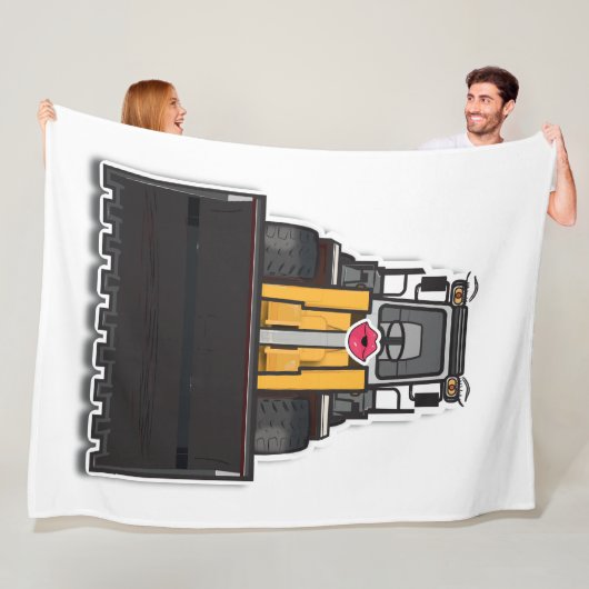 Fleecedecke mit "Lady Loader" Grafik Fleece Deken (In situ)