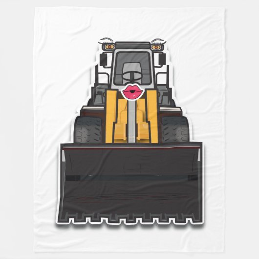 Fleecedecke mit "Lady Loader" Grafik Fleece Deken (Voorkant)