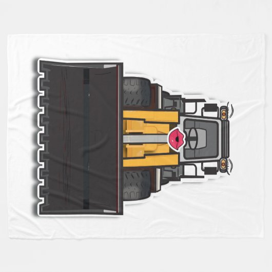 Fleecedecke mit "Lady Loader" Grafik Fleece Deken (Voorkant (Horizontaal))