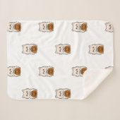 Fleecedeken Halloween – Schattige Pomeranian Sherpa Deken (Voorkant (horizontaal))