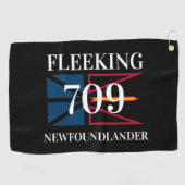 Fleeking Newfoundlander Newfoundland 709 GOLF Golfhanddoek (Horizontaal)