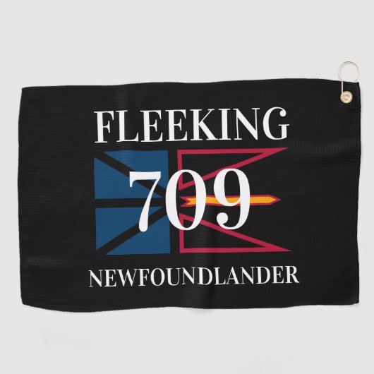 Fleeking Newfoundlander Newfoundland 709 GOLF Golfhanddoek (Horizontaal)