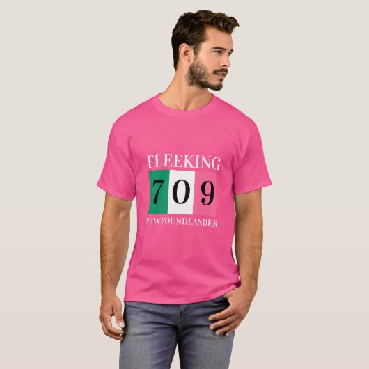 Fleeking Newfoundlander Newfoundland 709 T-Shirt (Voorkant volledig)