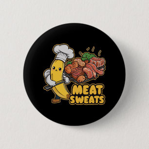 Flees Zweten Kawaii Banaan Bbq T-shirt Ronde Button 5,7 Cm