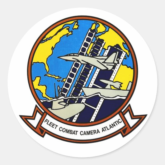 Fleet Combat Camera Atlantic Logo Sticker (Voorkant)