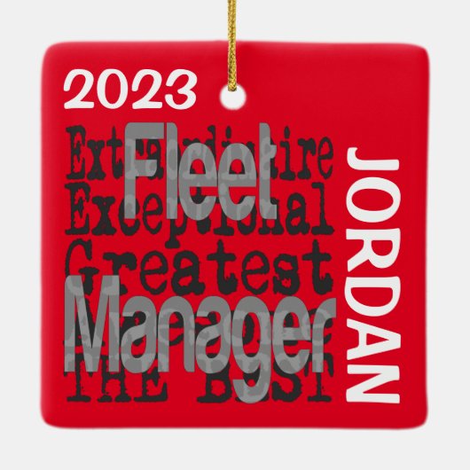 Fleet Manager Extraordinaire CUSTOM Keramisch Ornament (Achterkant)