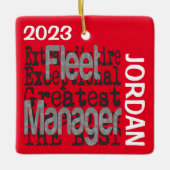 Fleet Manager Extraordinaire CUSTOM Keramisch Ornament (Voorkant)