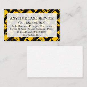 Fleet Taxi Service met Taxicab Pattern Visitekaartje