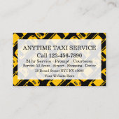 Fleet Taxi Service met Taxicab Pattern Visitekaartje (Voorkant)
