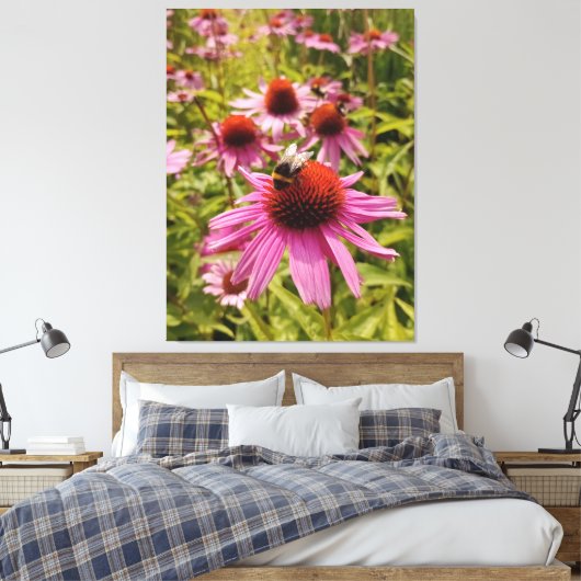 Fleissige Hummel Canvas Afdruk (Insitu (Slaapkamer))