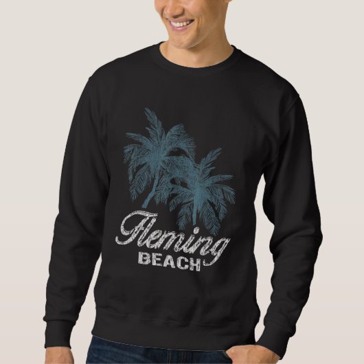 Fleming Beach Oahu Hawaii Twee grote palms Trui (Voorkant)
