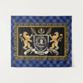Fleming Clan badge & Motto w/Lions Wandkleed (Voorkant (horizontaal))
