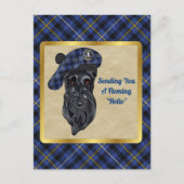 Fleming Clan Badge & Tartan Briefkaart (Voorkant)