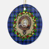 Fleming Clan badge & Tartan Persoonlijke mas Keramisch Ornament (Links)