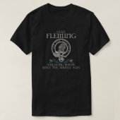 Fleming Clan crest Schotse achternaam tartan Thist T-shirt (Design voorkant)