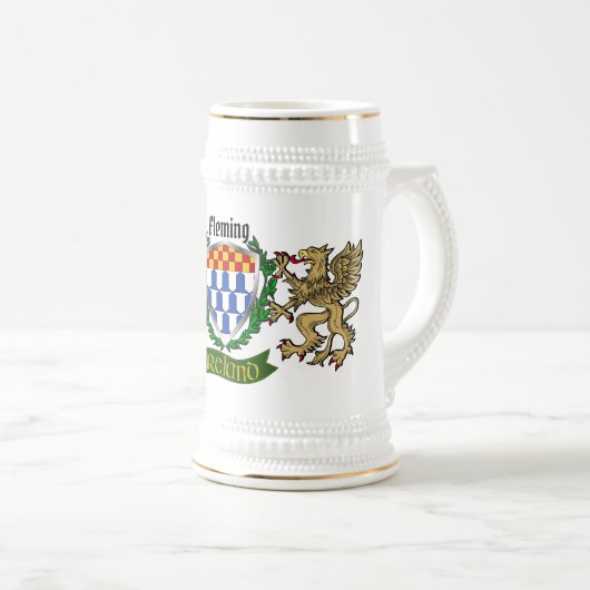 Fleming Irish Shield Beer Stein Bierpul (Voorkant rechts)