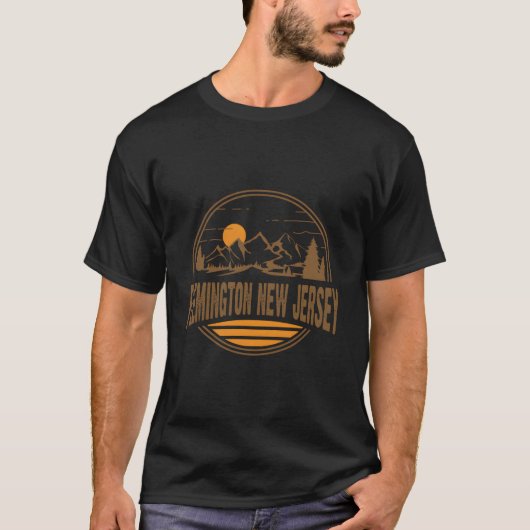Flemington New Jersey Mountain Print T-shirt (Voorkant)