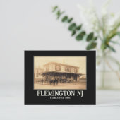 Flemington NJ Treinstation jaren 1910 Briefkaart (Staand voorkant)