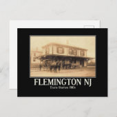 Flemington NJ Treinstation jaren 1910 Briefkaart (Voorkant / Achterkant)