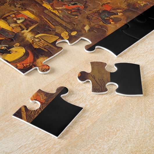 Flemish Fair", Pieter Brueghel_Dutch Masters Legpuzzel (Zijkant)