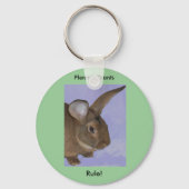 Flemish Giant Rabbit Keychain (Voorkant)
